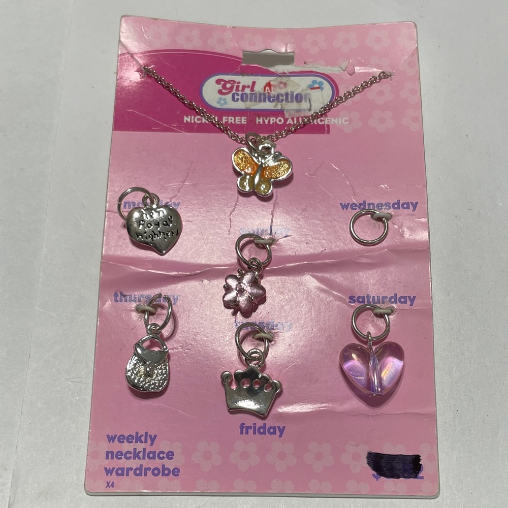 Children’s Girl Connection Kids Necklace Set - Silver, Pink, Purple
